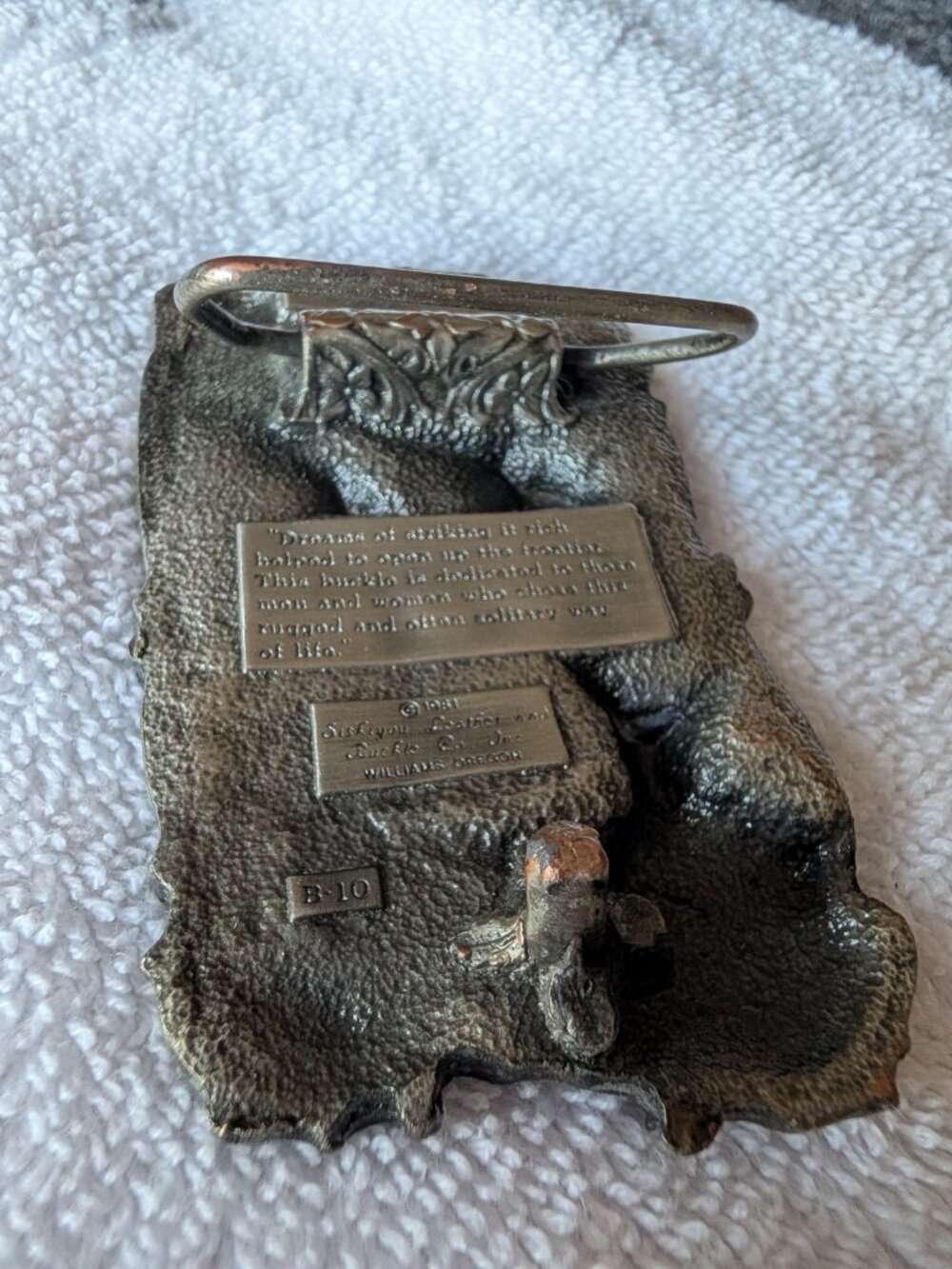 Vintage Gold Prospector / Gold Miner Western Belt Buckle - Picture 4 of 6